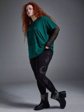 Nightfall Full Length Printed Legging  Moon Snake Torrid sz 2X 3x 4x  NEW!